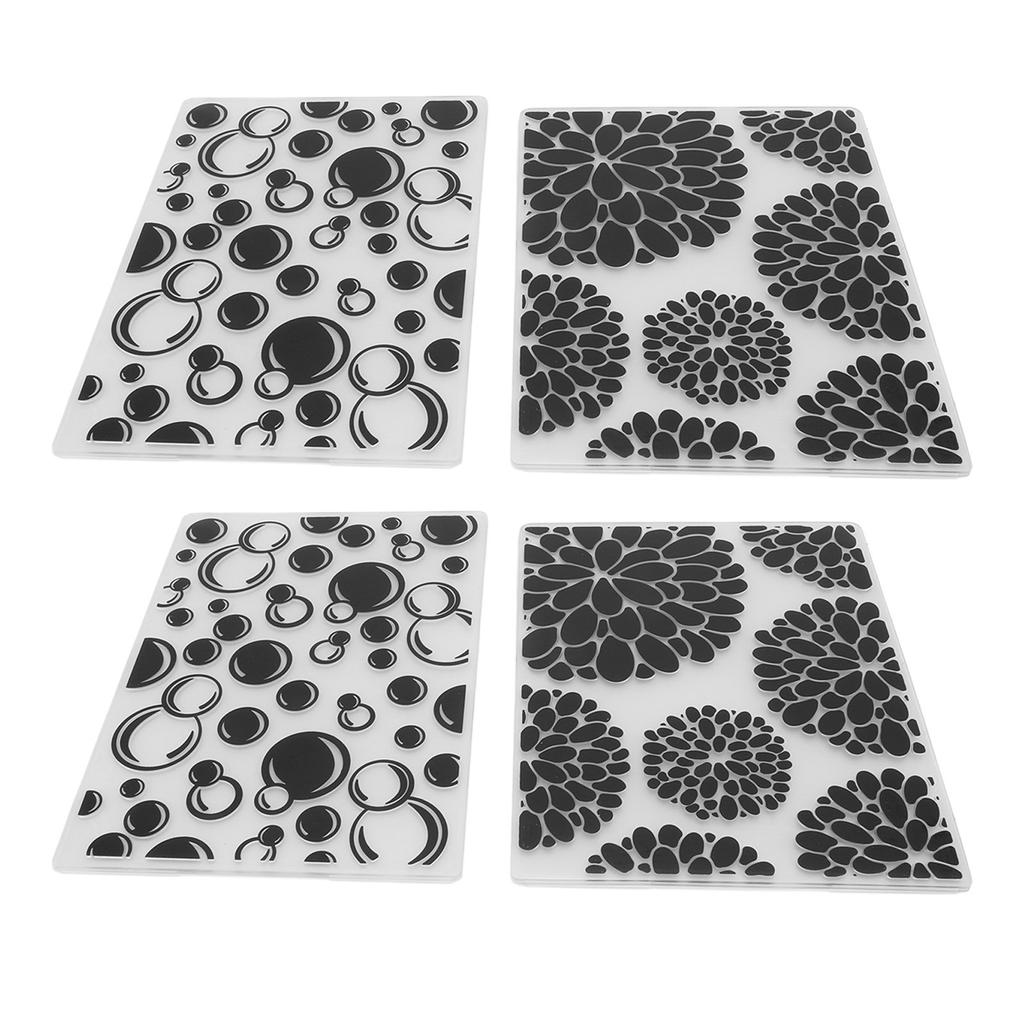 4 шт. папки для тиснения уникальный дизайн вогнутая выпуклая текстура шаблон папки для тиснения для Invita