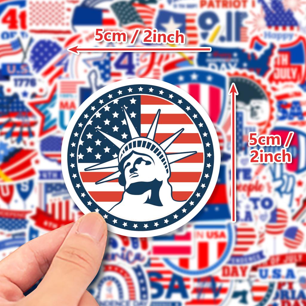 50 Stars And Stripes Independence Day Stickers American Flag Election Personality Graffiti Stickers