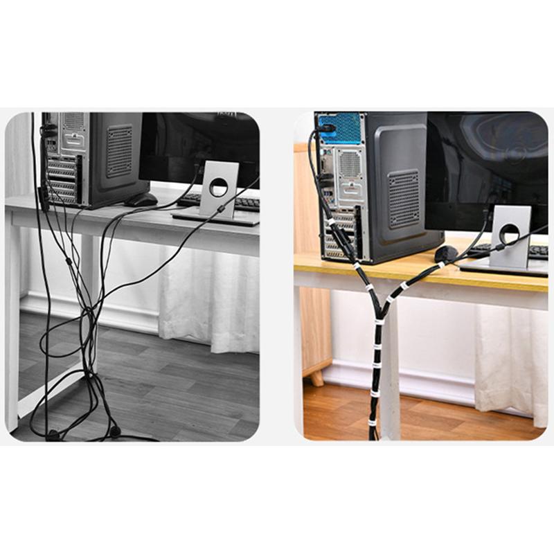 5M органайзер для кабелей, лента для намотки проводов, стяжки для укладки кабелей для наушников и мышек, протектор