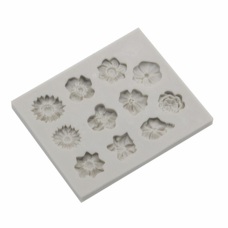 3D Подсолнух Роза Цветы Форма Силиконовая Форма Торт Сделай Сам Украшения Шоколадный Фондант Форма