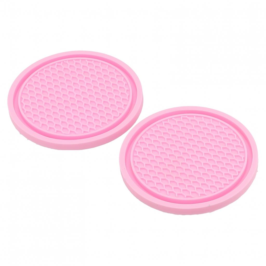 Мягкий коврик для чашки с клеем, противоскользящая портативная подставка для 2 шт. автомобильных подстаканников