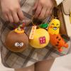 Orange Sausage Plush Keychain Toy Cartoon Stuffed Doll For Cute Student Gift