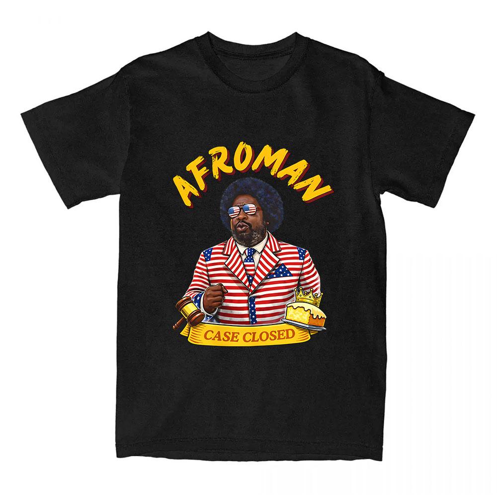 Футболка Afroman Cakes с закрытым дизайном Женская Мужская Одежда Короткий рукав Круглый вырез Свободная Футболки Хлопок Летняя Графический Принт Мерч Футболки