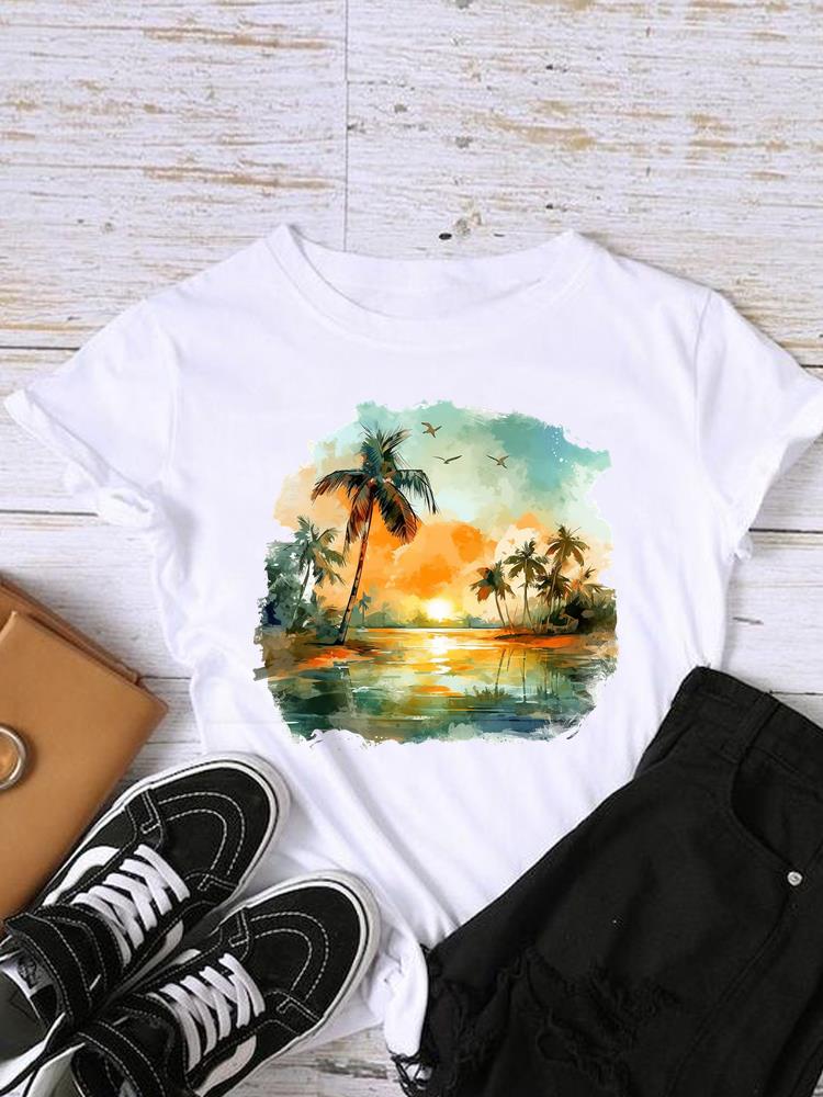 (Asian Size) T Shirt Fashion Love Letter Trend Cute Women Print Lady Female Graphic Casual Short Sleeve T-shirts Tee Top Clothing