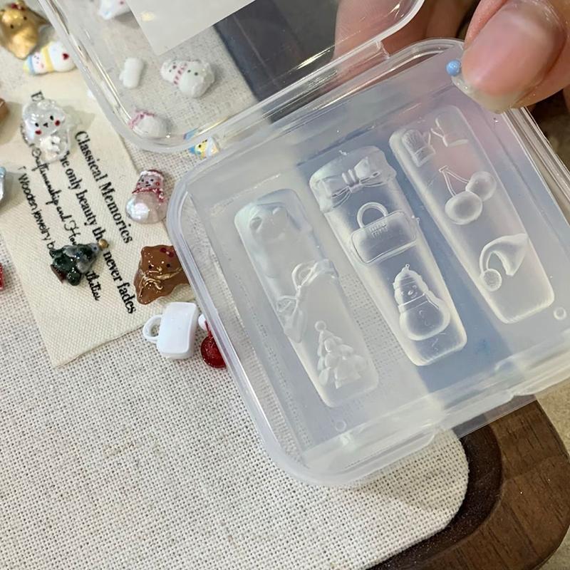 Рождественский подарок Силиконовая форма для лепки снеговика для ногтей Украшения для ногтей Дизайн для ногтей Стереоскопическая пластина для стемпинга Инструменты для маникюра