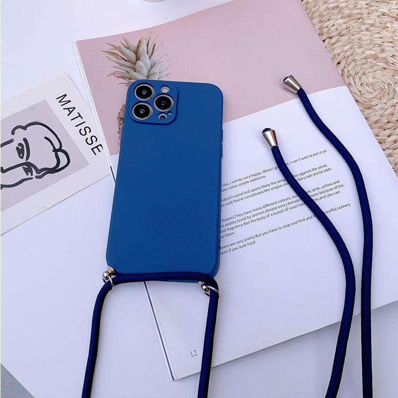 Для Honor 90 Pro однотонный силиконовый мягкий ремешок чехол для Honor 90 80 SE 70 Lite 60 50 Pro ожерелье через плечо шнур-цепочка матовый противоударный бампер