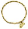 Harry Potter Stainless Steel Golden Snitch Gold Ball Bead Bracelet