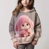 Adorable Bunny Graphic Long Sleeve Hooded Sweatshirt for Girls Clothing Kids Cute Wear Casual Occasions