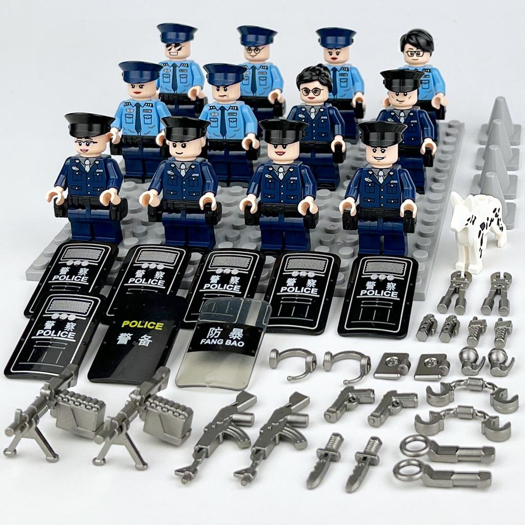 12pcs City Series Police Professional Action Figures Children's Building Blocks Toys