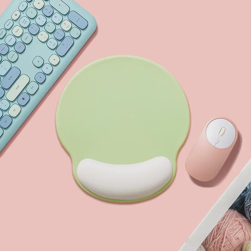 Коврик для мыши с поддержкой запястья из силиконовой пены с эффектом памяти для девочек - утолщенный для офиса и игр
