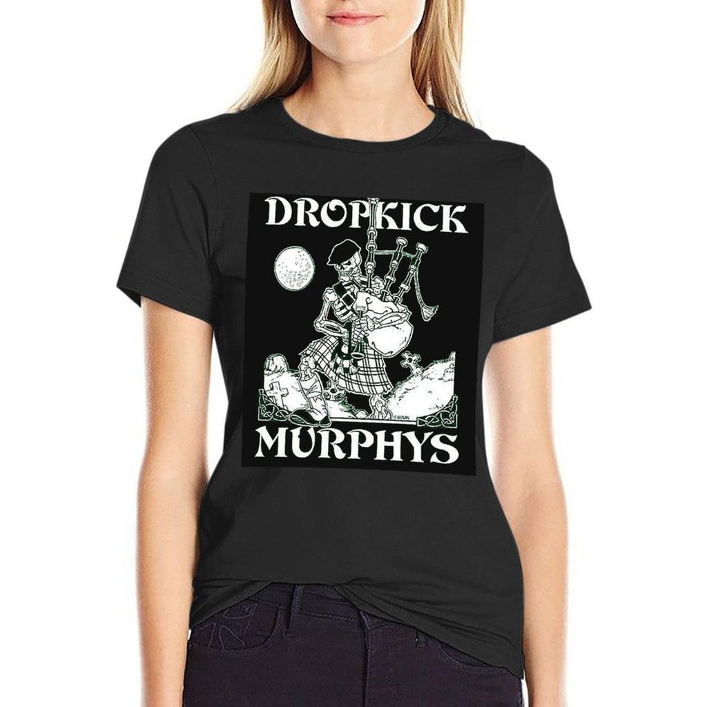 Rr11 Dropkick Murphys T-Shirt Summer Tops Short Sleeve Tee Aesthetic Clothes Blouse Cotton T Shirts Women