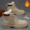 2024 зимняя новая мужская обувь теплые ботинки Martin с набивным рисунком утолщенные кожаные ботинки повседневные универсальные туфли на платформе из хлопка