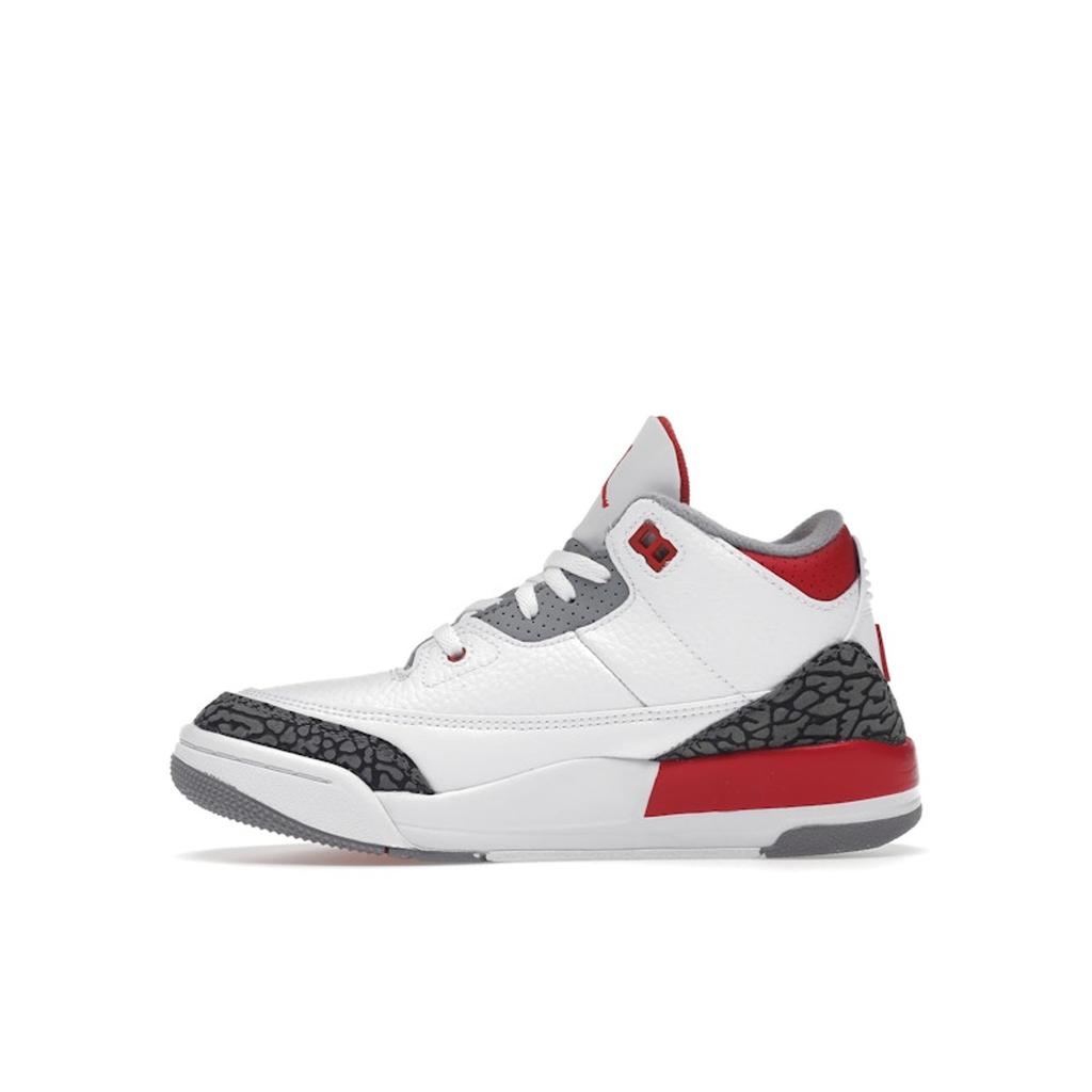 Детские кроссовки Air Jordan 3 Retro PS Fire Red 2022 Белый цементно-серый черный DM0966-160