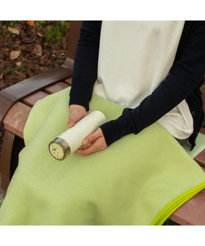 CAPTAIN STAG Одеяло, Плед, На плечи, Пояс, Флисовое одеяло, 140 x 110 см, Светло-зеленый, Апрель UT-1022