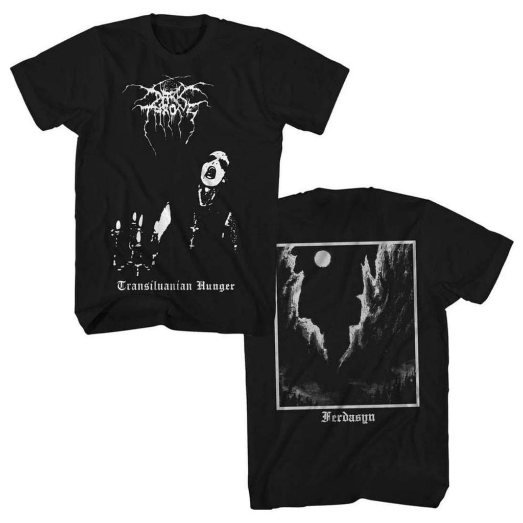Унисекс футболка Darkthrone 'Transilvanian Hunger' в стиле блэк-метал с принтами спереди и сзади