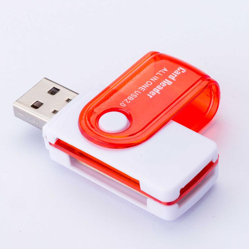 Универсальный USB-кардридер 4-в-1, USB 2.0, адаптер для карт SD, Micro SD, TF, MS, M2 для компьютера, мобильного телефона Android