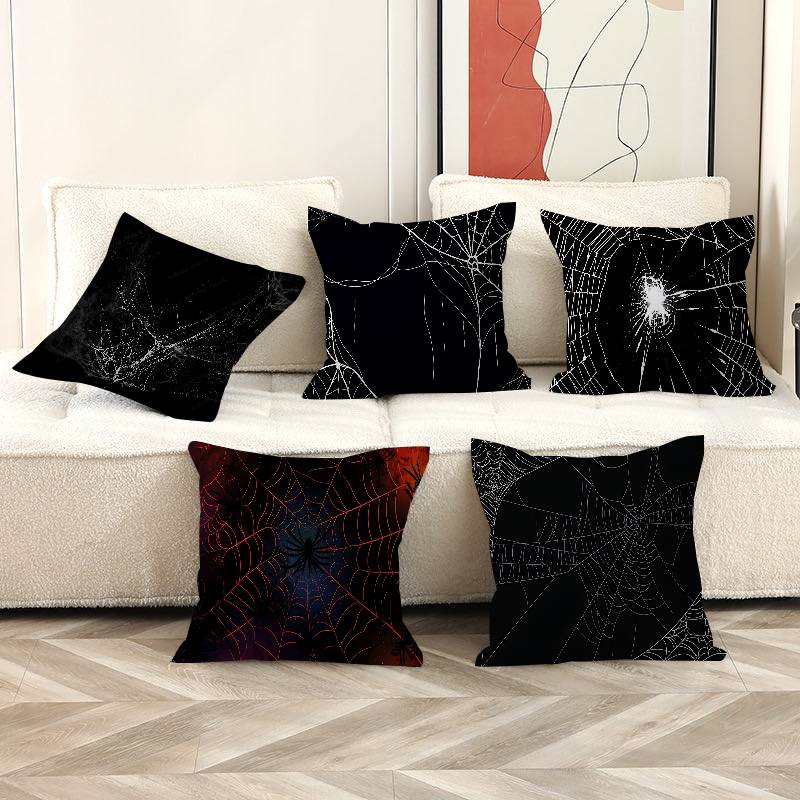 Halloween Spider Web Decoration Pillow Cover Design Cushion Cover Decor Holiday Decorati