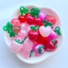 10 шт. Новые Милые Мини Клубника Вишня Плоская Основа Смола Скрапбукинг DIY Украшения для Бижутерии Поделки Аксессуары