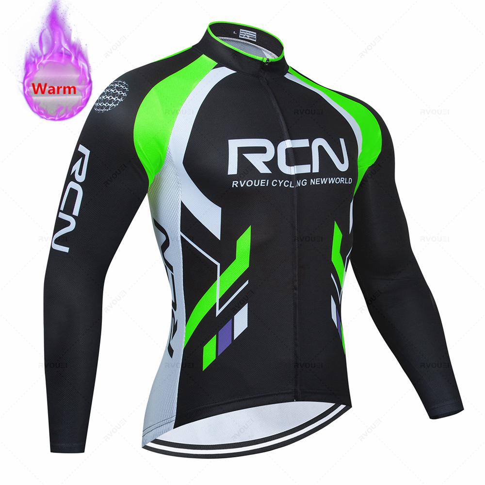 Rcn Winter Warm Thermal Fleece Set Велосипедная одежда Мужская велосипедная майка Спортивная езда MTB Велосипедная одежда Maillot Ciclismo Hombre