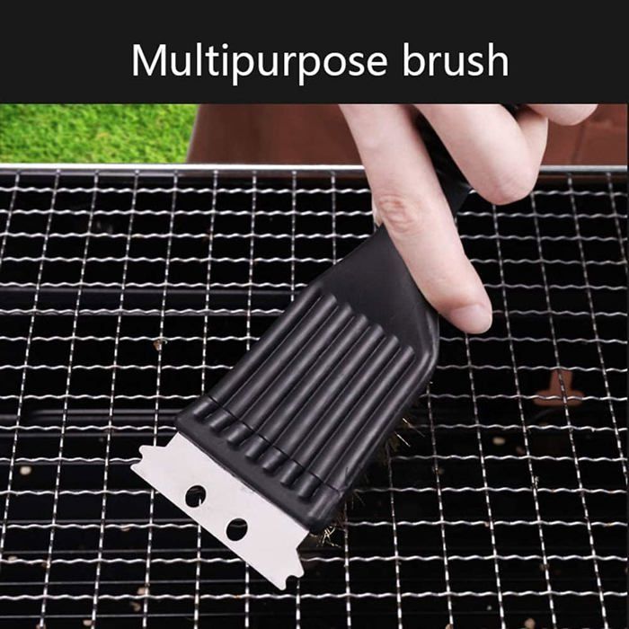 ZENGQIANGJING Щетка для гриля Очистка гриля Ручка из твердого пластика Стальная щетка Щетка для барбекю Кухонный гриль Мет