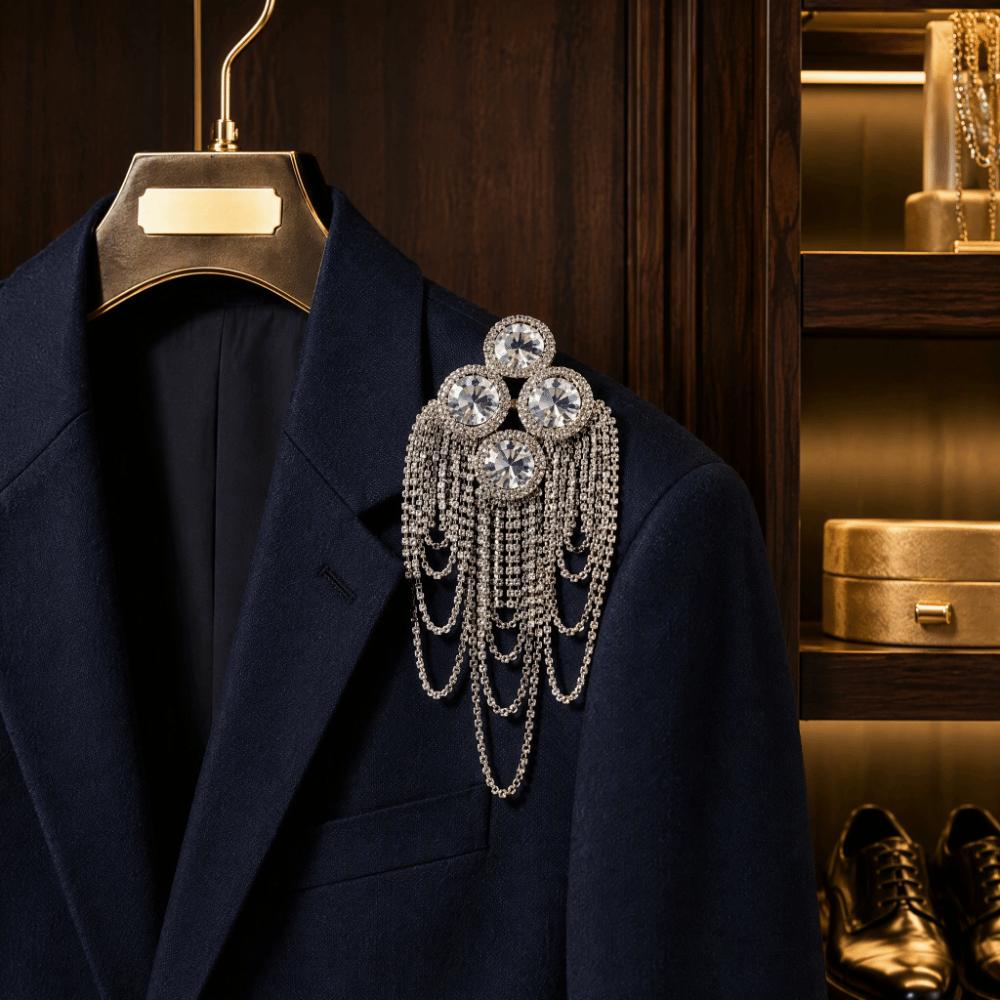 Rhinestone Shoulder Epaulets Fringe Clothing Accessory Shoulder Ornament Fashion Shoot
