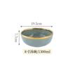 1pcs Nordic White Gray Dishes Plate Bowl Light Luxury Ceramic Gold Edge Tableware Porcelain Rice Bowl Disc Kitchen Supplies