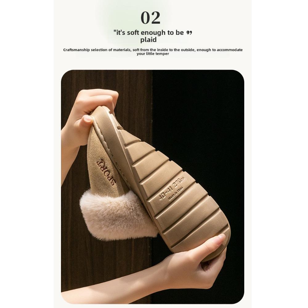 Хлопковые тапочки с толстой подошвой, зимние уличные тапочки для дома с весенне-осенней нескользящей теплой обувью для дома, мужская домашняя обувь