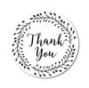 Darling Souvenir Round 1.6 Inches Black Vines Border Thank You Stickers Non Customized Gift-45