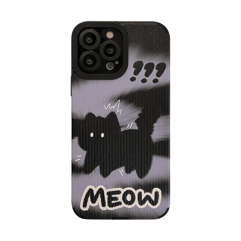 Черный кролик, новинка 2023, силиконовый мягкий милый чехол Ins для Iphone 13 12 Promax 14 11 Pro Max Plus Xsmax Xr X, чехол для телефона