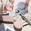 Official Elegante Round Coin Purse for Mini Perfect for Small and and Pale Women, Pouch, Cosmetics, Items, Wallets, Coins, More. Small, Lightweight,