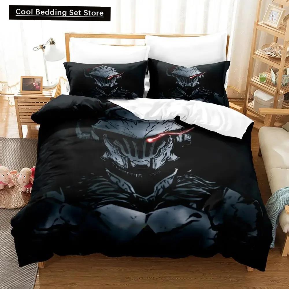 Comforter 3D Anime Goblin Slayer Bedding Set Bed Set Comforter King Queen Size Boys Adult Bedding Set