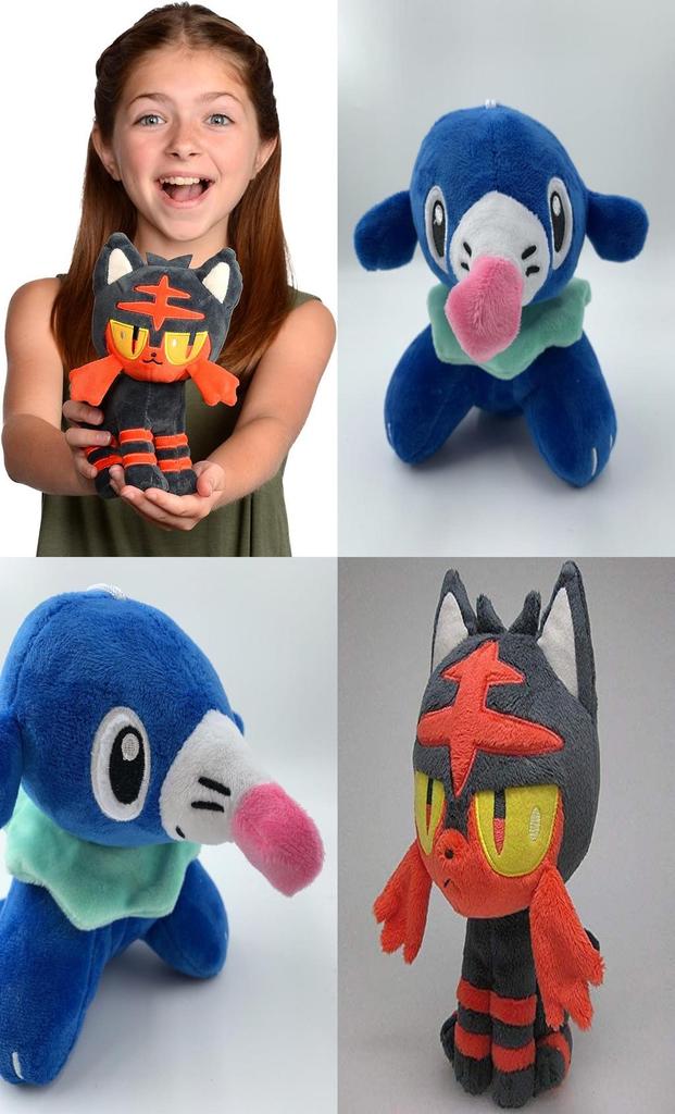 10" Плюшевая игрушка Kemon Legend Rowlet Litten Popplio, мягкая и обнимаемая кукла-животное