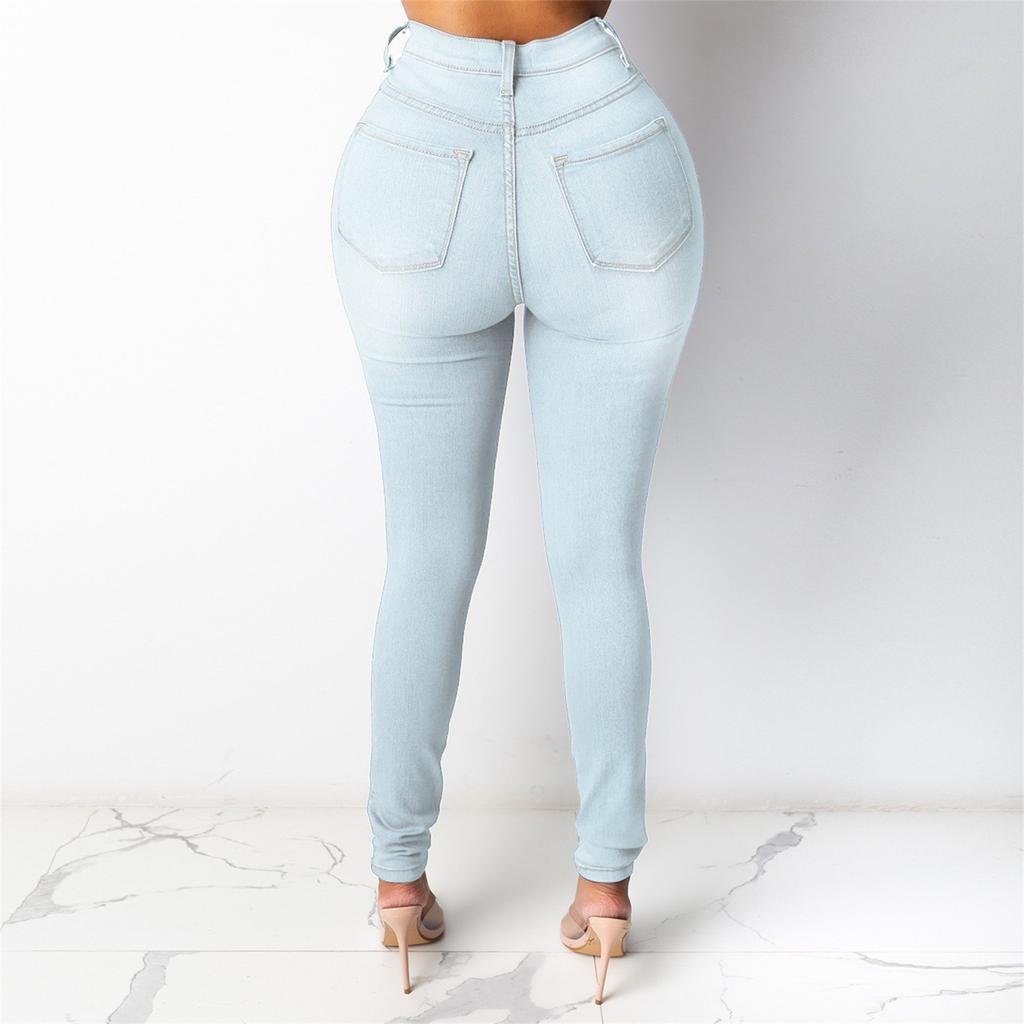 Женские стильные однотонные повседневные узкие брюки-карандаш с высокой талией и карманами