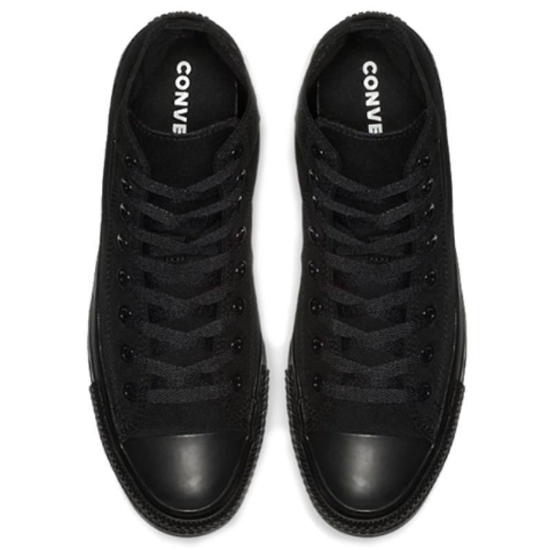 Converse Chuck Taylor All Star Mono Canvas Hi Удобные Простые Высокие Кеды Унисекс Черные