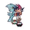 Подарки для фанатов аниме Yu-Gi-Oh!!Цукумо и Астральные Времена Юсаку Фудзики Двойная вставка Акриловая подставка Серия декора для рабочего стола Около 10 см