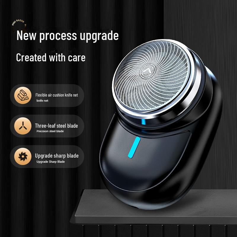 Модернизированная портативная перезаряжаемая мужская электробритва с цветной подсветкой