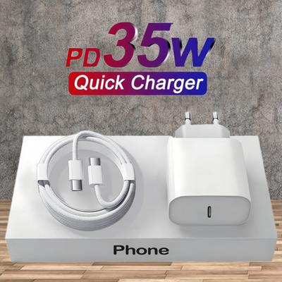 PD 35W быстрое зарядное устройство для iPhone 11 12 13 14 15 Pro Max кабель для быстрой зарядки для iPhone 15 Plus USB Type C линия передачи данных телефон зарядное устройство