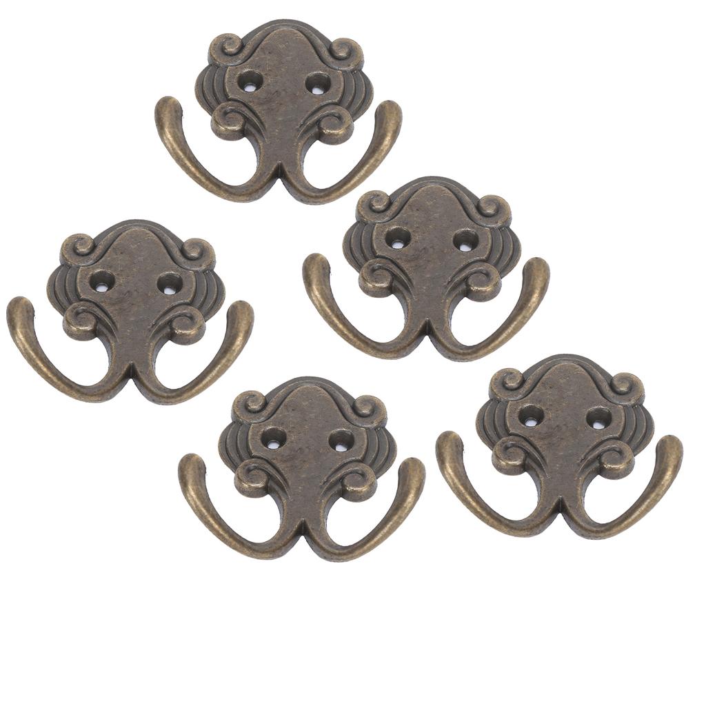 10 шт. Крючки для пальто Ретро Прочные Долговечные Двойные Крючки для халата для Пальто Шарфа Сумки Полотенца