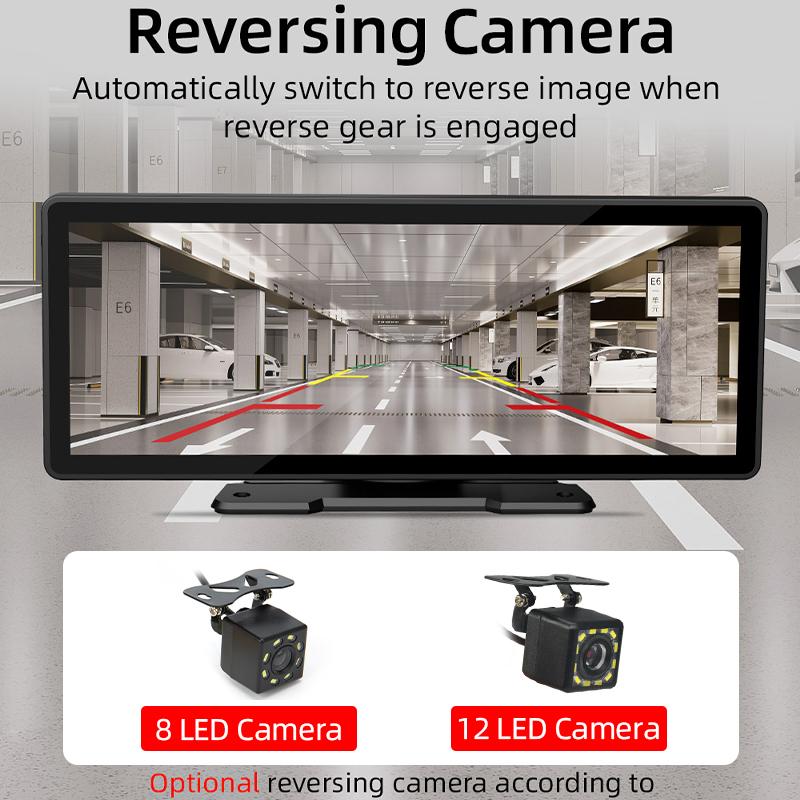 9,3-дюймовый портативный автомобильный радиоприемник CarPlay Android с сенсорным экраном мультимедийного видеоплеера с камерой заднего вида с дистанционным управлением