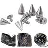10/14/20MM Серебряные заклепки Круглые конические шипы DIY Панк Конические гвоздики Обувь Одежда Двойной колпачок для гвоздей Заклепки Товары для рукоделия
