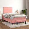 3137778 vidaXL Divan Bed with Mattress Pink 120x200 Cm Velvet