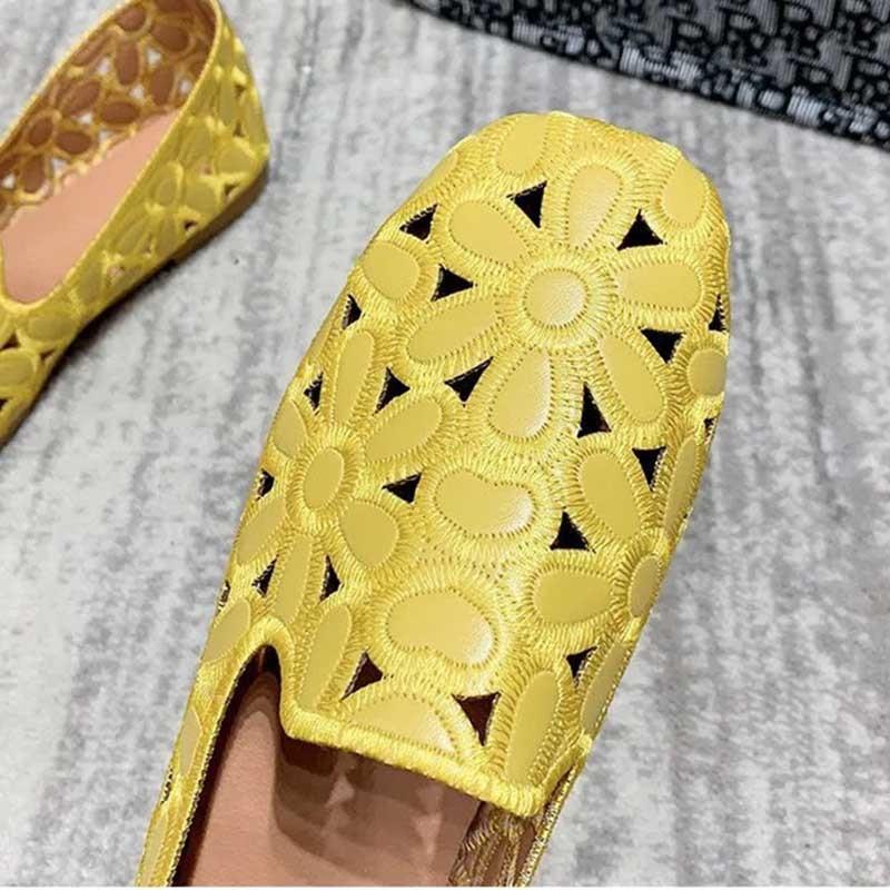 Новинка 2023 года, женская повседневная обувь на полой платформе, весенне-летние одиночные туфли, удобные дышащие сандалии с мягкой подошвой