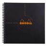 Блокнот Rhodia Reverse на спирали 21 x 21 160 5мм PEFC Двойной RHODIA cf193609 Блокнот, Квадратный, см, Страницы, Клетка, Водоотталкивающая обложка, Перфорированный,
