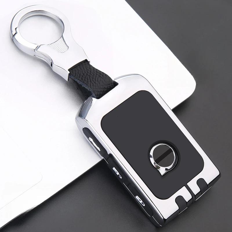 Автомобильный чехол для ключа из цинкового сплава, чехол-держатель для Volvo XC40 XC60 S90 XC90 V90 2017 2018 T5 T6 T8, защитная сумка для смарт-ключа