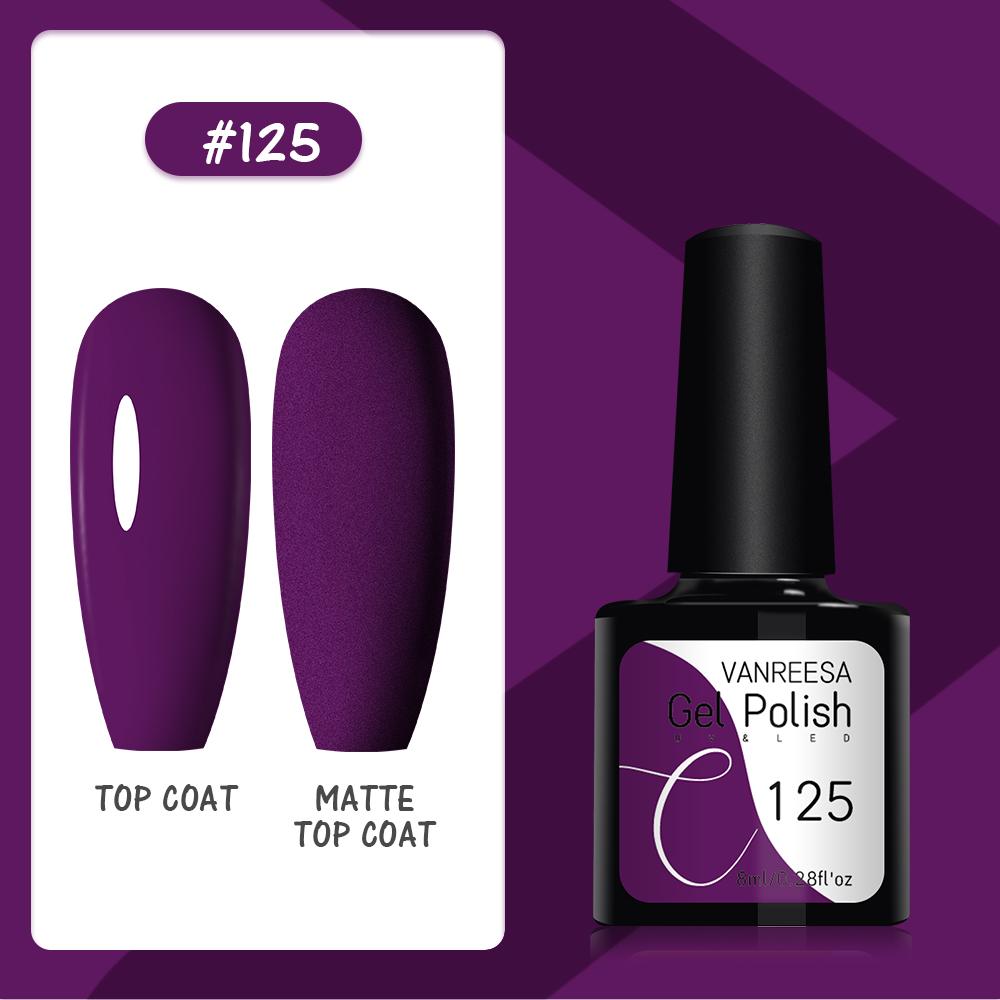 VANREESA Набор гелей для ногтей 111 цветов Гель-лак для ногтей Soak Off Базовое покрытие Верхнее покрытие Маникюр для ногтей УФ-светодиодный полуперманентный лак Стойкий гель для дизайна ногтей