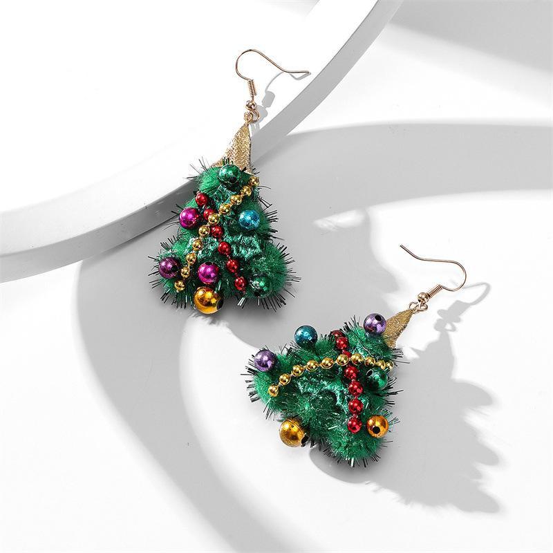 Новые серьги с Рождеством, модные серьги-капли с рождественской елкой и оленем Санта, аксессуары, новогодние подарки