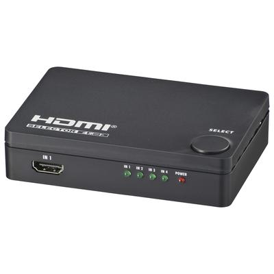 OHM HDMI OHM Electric 4-портовый селектор, Черный, AV-S04S-K 05-0577,