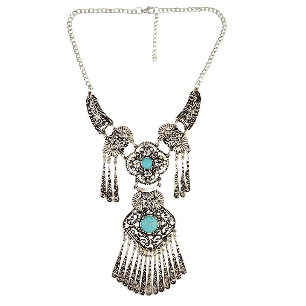 Ожерелья с кисточками для женщин в стиле бохо, этнические геометрические украшения с кристаллами AVE