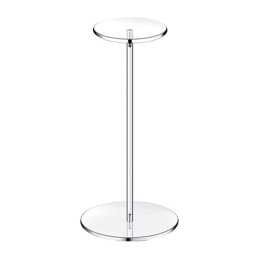 Acrylic Baseball Cap Storage Rack Barbell Pedestal Round Hat Display Stands Sturdy Statue Riser Reusable for Salon Changing Room