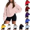 Women's Plus Size Velvet Hooded Sweatshirt Long Sleeve Thickened Solid Color Autumn Casual Pullover